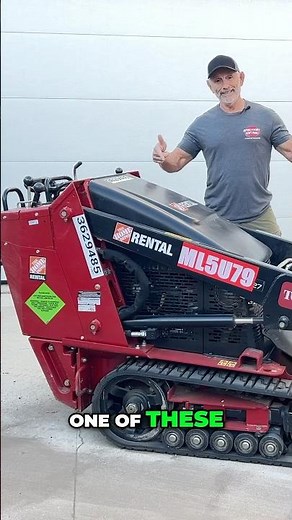 Mini skid steer rental for yard grading! #yard #homebuyers #diy #diylandscaping