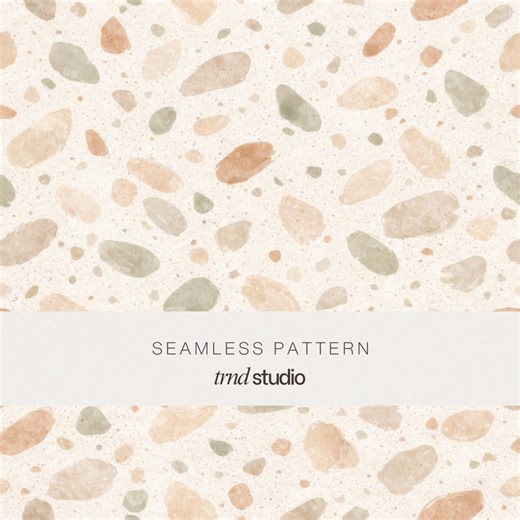 Abstract Stone Seamless Pattern in Terracotta & Sage Green | Modern Neutral Design | PNG Digital Download - Etsy