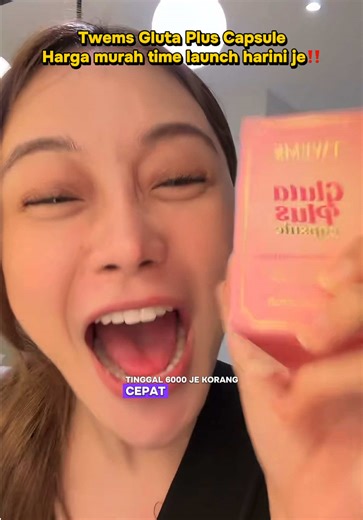 Twems Launch Gluta Plus Capsule utk betul2 yang nak PUTEHHHH sbb ingredients memang pakai mostly active ingredients focus utk PUTEHHHH sekata satu bdn‼️ #twemsbeauty #glutaplus ##glutapluscapsule #produkviral #supplements