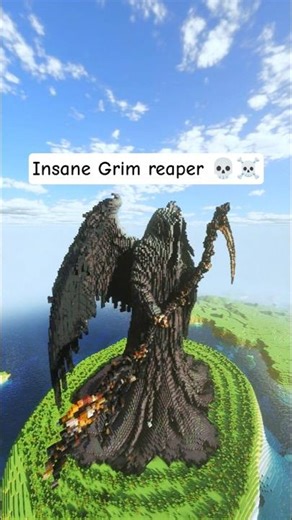Insane 3 Day Build of the Tallest Grim Reaper Ever💀☠️ #minecraft #minecraftgameplay
