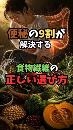 便秘の9割が解決する食物繊維の「正しい選び方」 #健康ハック #便秘 #食物繊維 #腸活 #腸内環境 #健康知識 #ライフハック