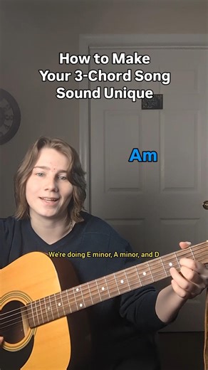 Turn 3 Chords into a Unique Song! #fyp #musician #songwriter #singer #lyrics #guitar #guitarplayer