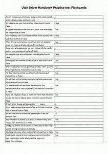 Utah Driver Handbook Practice test Flashcards video