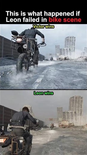 This is what happened if Leon failed the bike scene #re9 #residentevil9