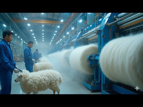 AMAZING Wool Manufacturing Process 🐑 | How It TRANSFORMS Into Soft Clothing