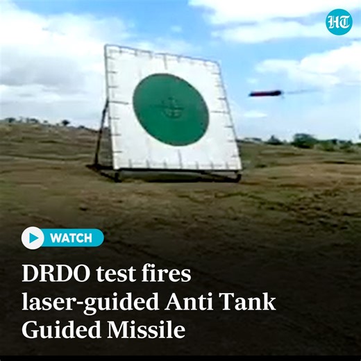 6.1K views · 110 reactions | #WATCH | #DRDO successfully test-fired #indigenously developedLaser-Guided Anti Tank Guided Missile (ATGM) from MBT Arjun Tank in #Ahmednagar, #Maharashtra. The ATGM hit the bull's-eye with textbook precision, DRDO said (ANI video) | Hindustan Times | Facebook