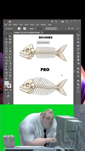 Adobe Illustrator 2026 - Tips for drawing a Fishbone Logo Icon#short