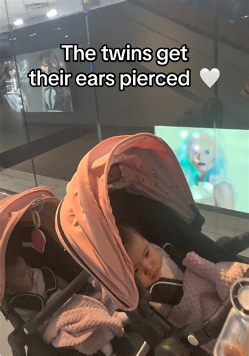 Getting the twins ears pierced 🤍 | kylie meta glasses