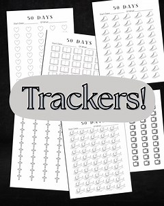 50 Days Habit Tracker Coloring Pages (15 Different Designs) - Etsy