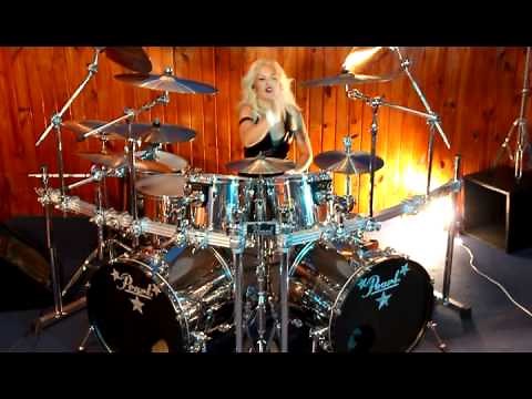 Jully Lee (Drummer Girl) COZY POWELL TRIBUTE LOVE AIN´T NO STRANGER (WHITESNAKE) 3/3