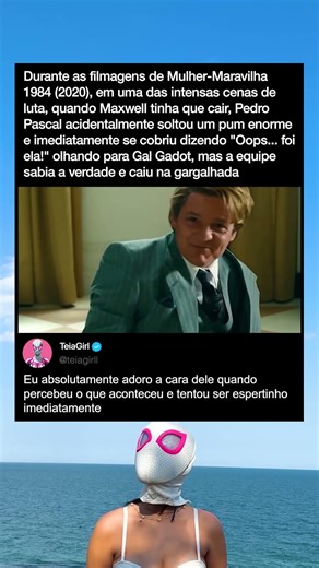 Durante as filmagens de Mulher-Maravilha 1984 (2020), Pedro Pascal sentiu o cheiro de algo