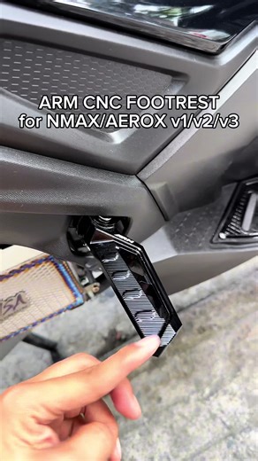FULL CNC FOOTREST for NMAX AEROX v1 v2 v3 🔥💯 ARM Passenger Footrest FULL CNC Rear Pedal Anti-Slip Design #aerox #aeroxv3 #fyp #fypage #fyppppppppppppppppppppppp
