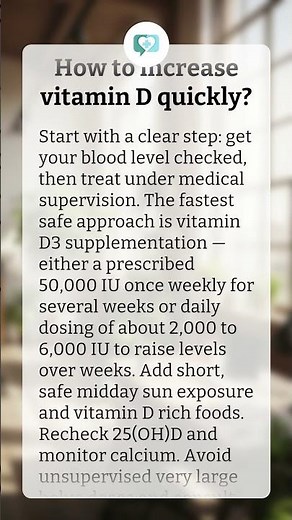 How to increase vitamin D quickly?