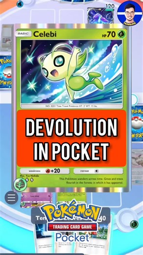 PKMNLens on Instagram: "DEVOLUTION has arrived in Pokemon TCG Pocket! See how you can use CELEBI with Leafeon and Ultra Beasts to surprise opponents. #PokemonTCGPocket #pokemontcgp #pokemontcg #pokemontcgcommunity #celebi"