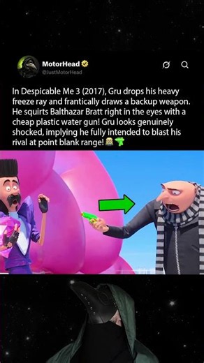 In Despicable Me 3 (2017), Steve Carell accidentally reveals the secret