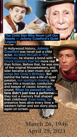 The Child Star Who Never Left Our Hearts — Johnny Crawford’s Quiet Legacy 💔🎬 #viralstory