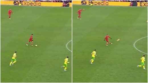 Thiago Alcantara: Liverpool star's 50-yard 'no look' pass vs Norwich