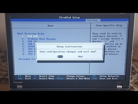 Configuration Bios pour BOOTER un ordinateur Lenovo ThinkPad Edge sur une Clé USB (Tuto complet)