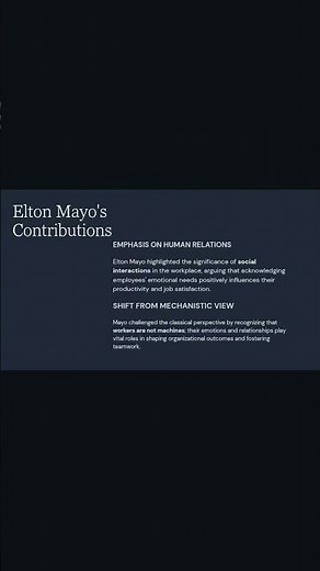 Elton Mayo Theory in 30 Seconds | Human Relations Approach#HRM#ManagementShorts#UGCNET