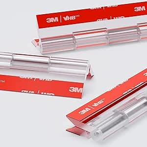 4 x Acrylic Hinges, No glue required, Self Adhesive, Transparent Clear Plastic Acrylic 150mm -4 Pack-, (5 29/32 in)