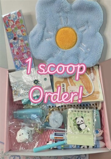 Let’s pack a cute and girly scoop for Mimi 🩵🫧✨ #mysteryscoop #luckyscoop #kawaii #scoopasmr #mysterybox
