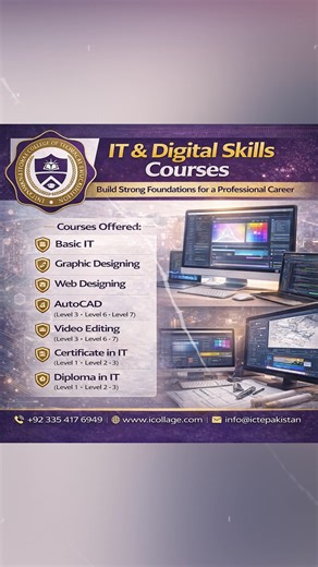 𝐩𝐥𝐨𝐫𝐞 𝐎𝐮𝐫 𝐏𝐫𝐨𝐟𝐞𝐬𝐬𝐢𝐨𝐧𝐚𝐥 𝐂𝐨𝐮𝐫𝐬𝐞𝐬 | 𝐒𝐤𝐢𝐥𝐥𝐬 𝐓𝐡𝐚𝐭 𝐁𝐮𝐢𝐥𝐝 𝐂𝐚𝐫𝐞𝐞𝐫𝐬 – 𝐈𝐂𝐓𝐄 At International College of Technical Education (ICTE), we offer a wide range of job-oriented, practical training programs designed to meet local and international industry demands. 🎓 Courses We Offer: 🔹 Safety & HSE Courses IOSH MS | OSHA | OTHM | NVQ | Rigger Safety | Scaffolding Safety | Food Safety 🔹 Technical & Engineering Courses AutoCAD | HVAC & Refrigeration | EFI & H