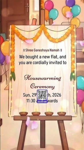 Our New Flat - House Warming Invitation Template #housewarminginvitation #housewarmingvideo #newhome