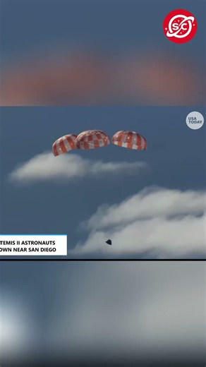SpaceX Splashdown! Capsule Parachutes Deploy Safely in Ocean #shorts