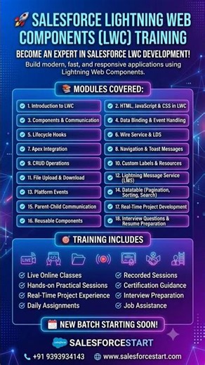 TitleMaster Salesforce LWC Development From Scratch 🚀 Complete Training + Real-Time Project