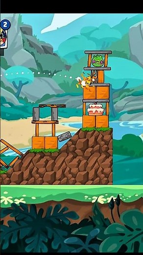 Angry Birds Level 4 Gameplay | Classic Mobile Game | Slingshot Fun!