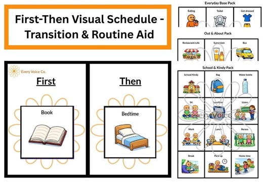 First-then Visual Schedule – Autism, ADHD Routine Chart (digital Download) - Etsy Australia