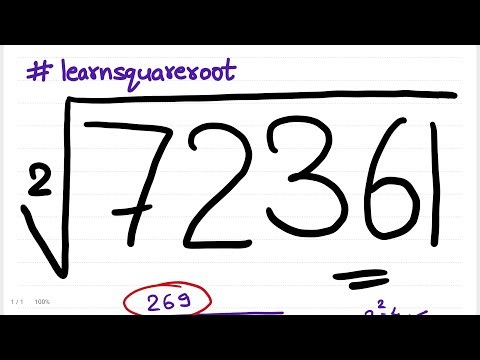 square root of 72361 | long division method | step by step easy explanation | √72361 |