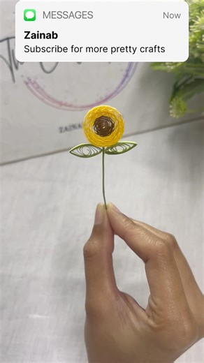 Sunflower Quilling 🌻 | Easy Paper Flower Making ✨#shorts #diy #flowers #shortvideo