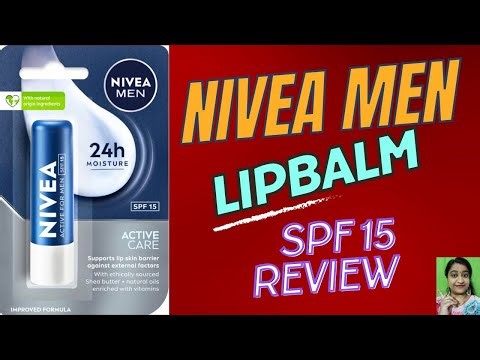 Best Lip balm for men | Nivea men lip balm Active care with SPF 15 Review & Demo | Lip balm for boys