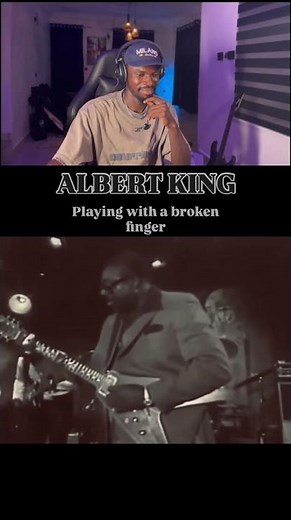 Even with a broken finger Albert King plays better than 90% of guitarists😬