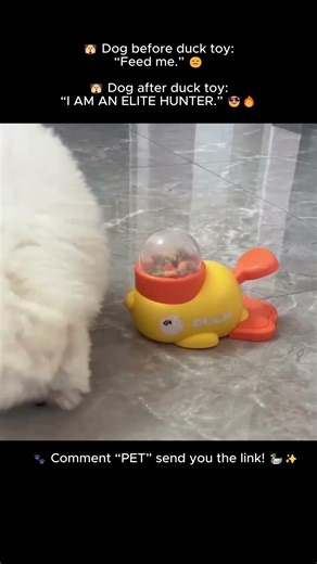 ZHAKKE Dog Interactive Treat Dispenser Toy Cat Puzzle Slow Feeder Duck-Shaped Pet Toys