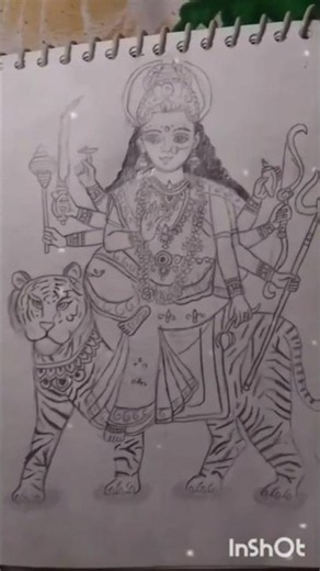 Durga mata amazing drawing ❤️💞😊🥰💝💕 #shorts #viralshorts #youtubeshorts
