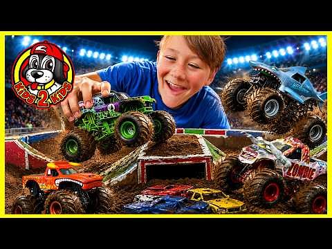 SUPER Monster Truck Toys MUD COMPILATION - Treadmill Racing, DIY Freestyle Arena & Play at Park
