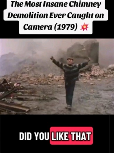 Massive Chimney Demolition Caught on Camera