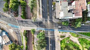Santiago Chile streets providencia corner buildings and traffic time lapse