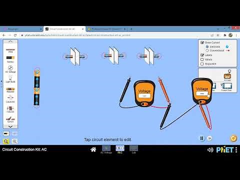 Demo Video in Using Phet Simulator: Circuit Construction Kit AC