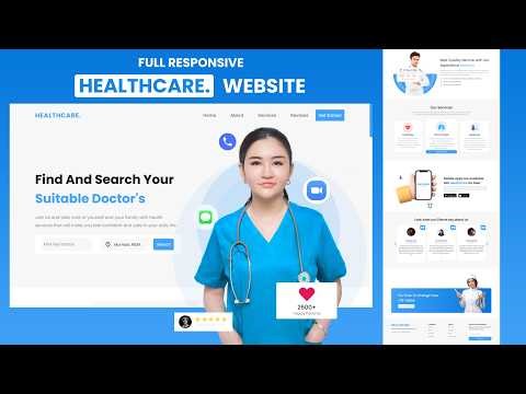 Full Responsive Health Care Website using html css & Javascript