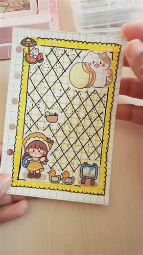 asmr yellow theme journal 🌟 #asmr #sticker #journalwithme #shorts