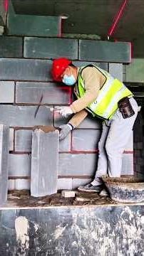 Smart Wall Construction with Laser Precision! #shorts