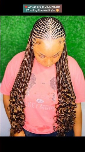 ❤ African Braids 2026 #shorts | Trending Cornrow Styles 😍 #hairstyles #braids #cornrows