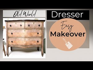 Upcycled Dresser Makeover using chalk paint and IOD transfers.