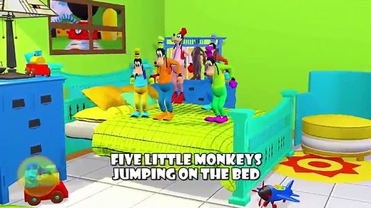 Mickey Mouse Clubhouse Jumping On The Bed | Nursery Rhymes | From Binggo Channel