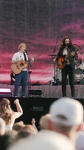 First met @hozier back in 2014, we did a run of festivals together and made fast friends. This is the first time we’ve played together on stage, and it was such a joy. I’m such a fan, thanks so much for having me up for one of my favorite songs of yours ! You and your band are incredible x | Ed Sheeran