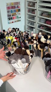 Decluttering my makeup brushes feels so refreshing! ✨🖌️ #Declutter #Beauty #MakeupBrushes | Mikayla Makeup
