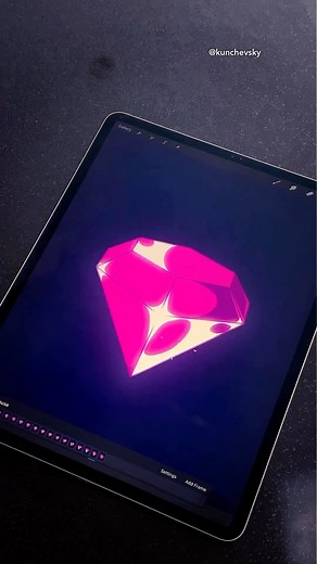 Amazing video by @kunchevsky Get my Procreate course, link in bio 💛⠀ #procreate #animation | procreate.tips